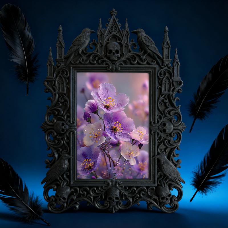 Customer-loved Gothic Dark-style Photo Frame | Werewolf Cosplay Meetup Photo Spot Decor, Photo Ornament, Dual-use Display, Sturdy Frame