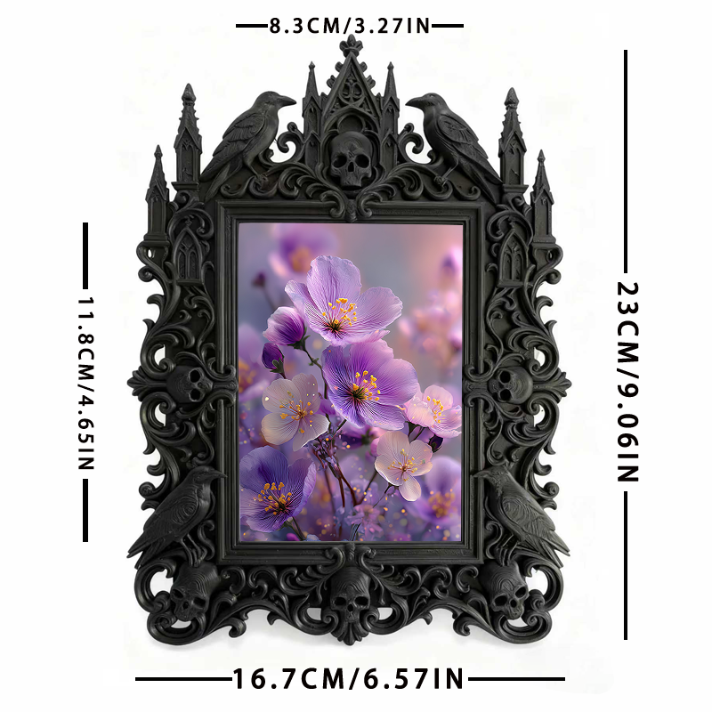 Customer-loved Gothic Dark-style Photo Frame | Werewolf Cosplay Meetup Photo Spot Decor, Photo Ornament, Dual-use Display, Sturdy Frame