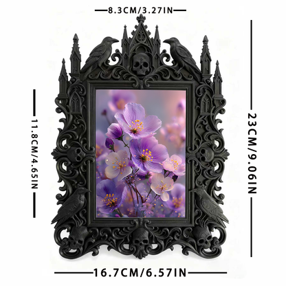 Customer-loved Gothic Dark-style Photo Frame | Werewolf Cosplay Meetup Photo Spot Decor, Photo Ornament, Dual-use Display, Sturdy Frame