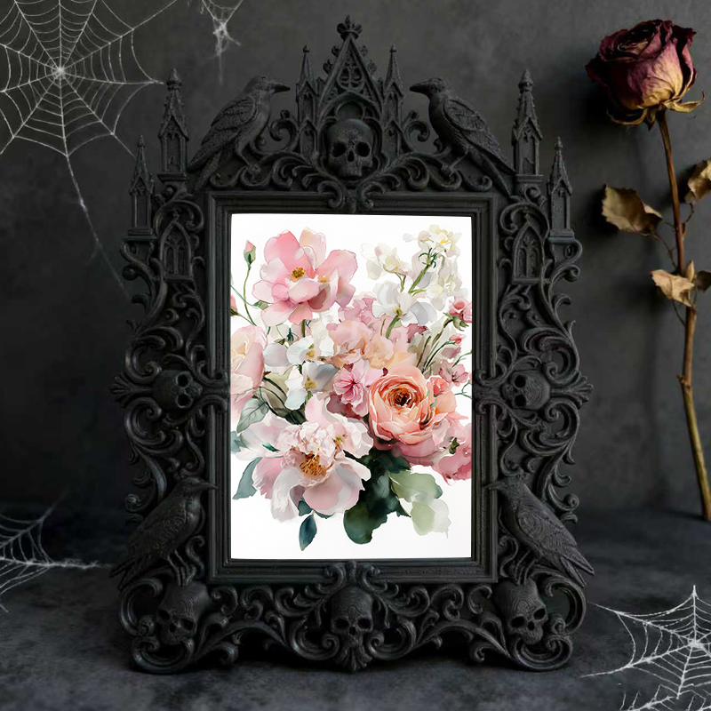 Limited-stock Gothic Dark-style Photo Frame | Occult Tarot Card Deck Launch Decor, Photo Ornament, Wall-mountable & Tabletop, Collectible Fr