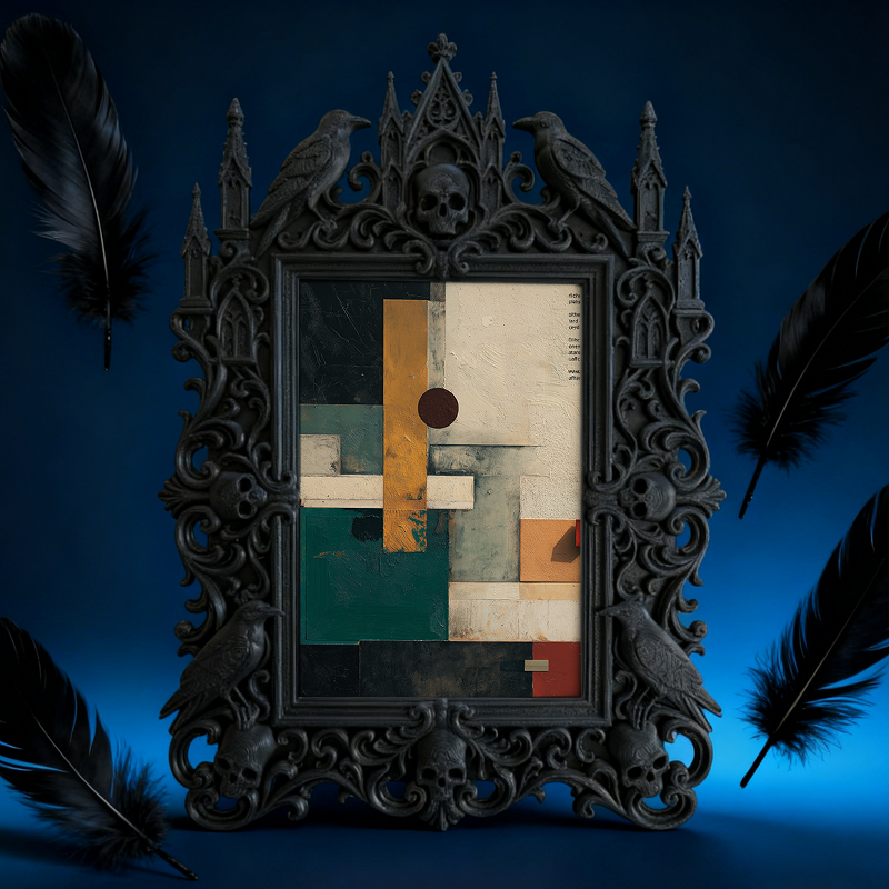 Sought-after Gothic Dark-style Photo Frame | Gothic Elopement Photo Booth Decor, Photo Ornament, Wall/Table Dual-use, Rustic Frame