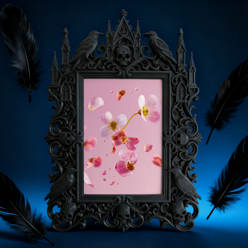 Shop-top-seller Gothic Dark-style Photo Frame | Vampire-themed Bedroom Wall Decor, Photo Ornament, Wall-mountable & Tabletop, Lightweight Fr