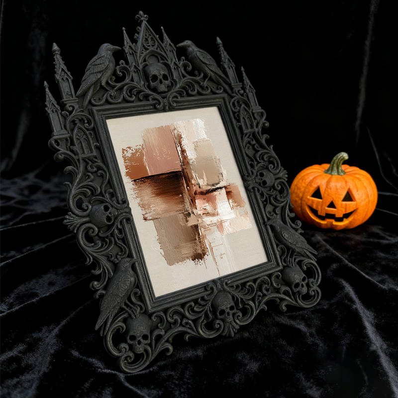 Highly-coveted Gothic Dark-style Photo Frame | Gothic Basement Workshop Decor, Photo Ornament, Wall-mountable & Tabletop, Scratch-resistant 