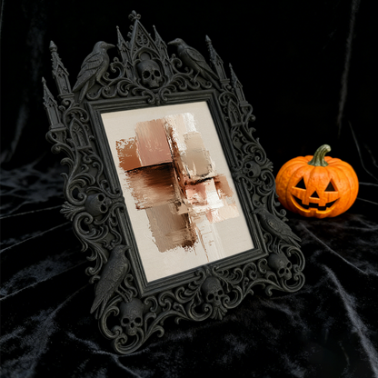 Highly-coveted Gothic Dark-style Photo Frame | Gothic Basement Workshop Decor, Photo Ornament, Wall-mountable & Tabletop, Scratch-resistant 