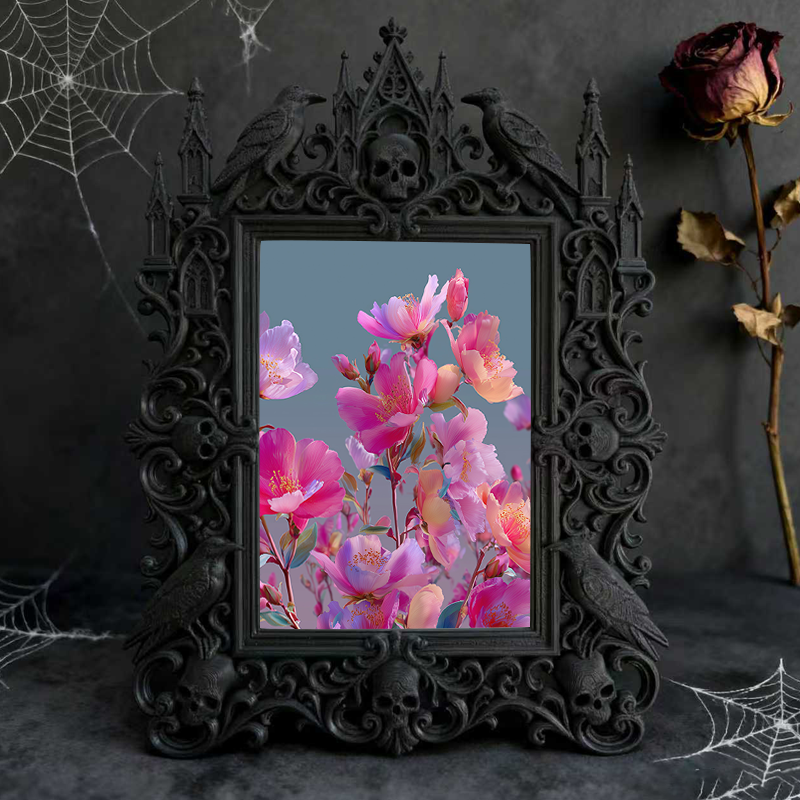 5-star-rated Gothic Dark-style Photo Frame | Werewolf-themed Cabin Wall Decor, Photo Ornament, Dual-use Display, Sturdy Frame