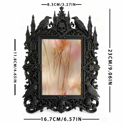 Rare-gem Gothic Dark-style Photo Frame | Gothic Rooftop Terrace Decor, Photo Ornament, Wall/Table Dual-use, Rustic Frame