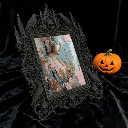 Insta-trending Gothic Dark-style Photo Frame | Horror Movie Fan Cave Decor, Photo Ornament, Dual-use Display, Minimalist Frame