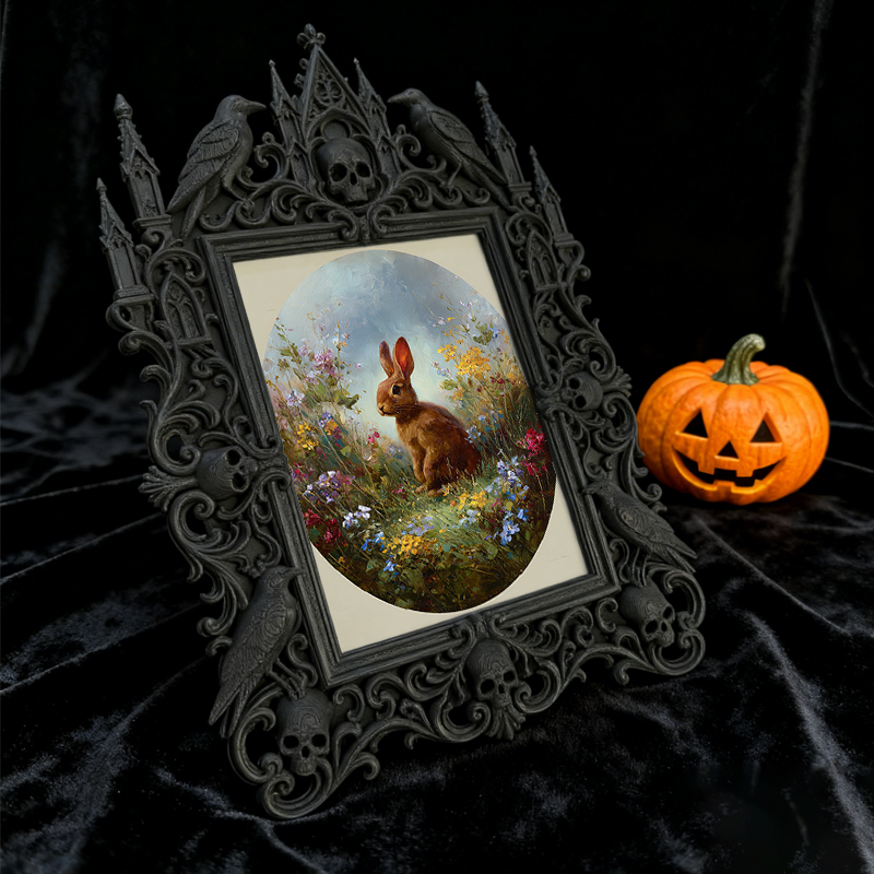 Shop-favorite Gothic Dark-style Photo Frame | Dark Academia Bookcase Decor, Photo Ornament, Wall-mountable & Tabletop, Practical Frame
