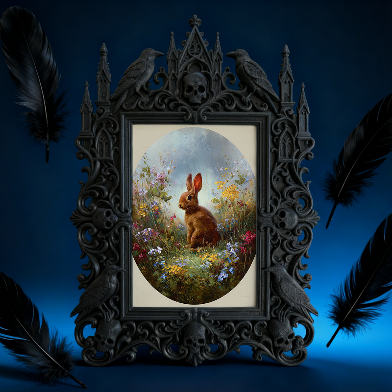 Shop-favorite Gothic Dark-style Photo Frame | Dark Academia Bookcase Decor, Photo Ornament, Wall-mountable & Tabletop, Practical Frame
