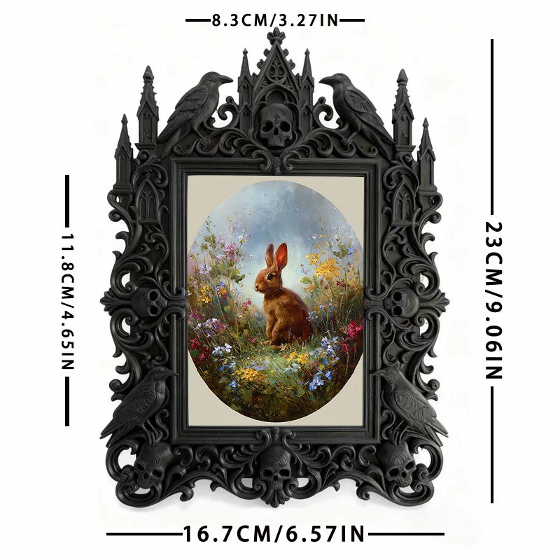 Shop-favorite Gothic Dark-style Photo Frame | Dark Academia Bookcase Decor, Photo Ornament, Wall-mountable & Tabletop, Practical Frame