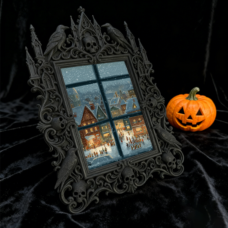 Bestselling-hit Gothic Dark-style Photo Frame | Vampire LARP Themed Bedroom Decor, Photo Ornament, Wall/Table Dual-use, Artistic Frame