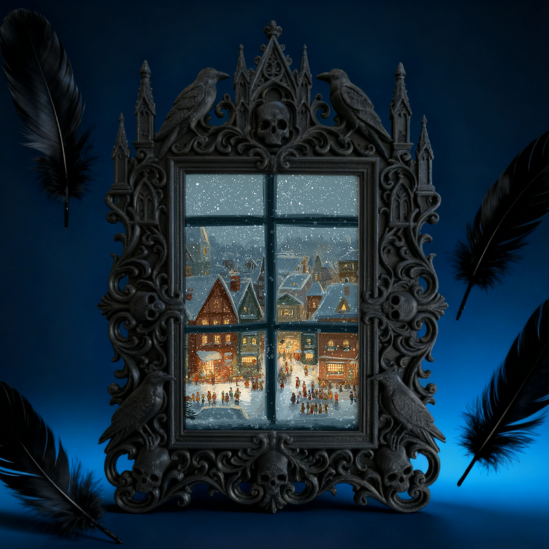 Bestselling-hit Gothic Dark-style Photo Frame | Vampire LARP Themed Bedroom Decor, Photo Ornament, Wall/Table Dual-use, Artistic Frame