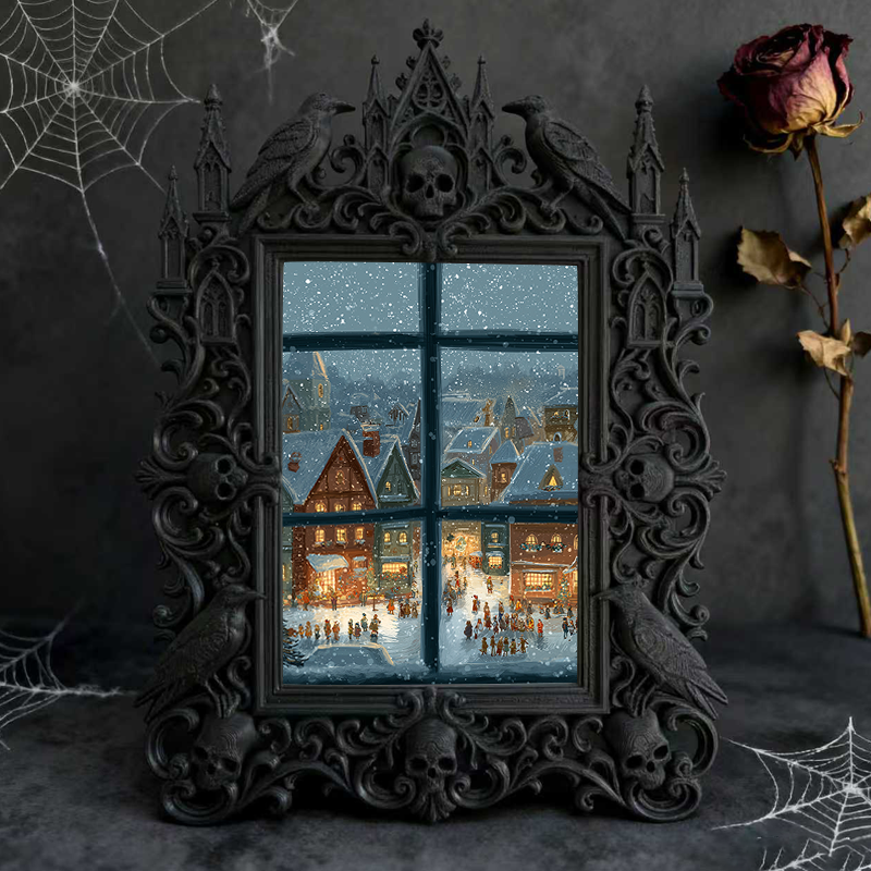 Bestselling-hit Gothic Dark-style Photo Frame | Vampire LARP Themed Bedroom Decor, Photo Ornament, Wall/Table Dual-use, Artistic Frame