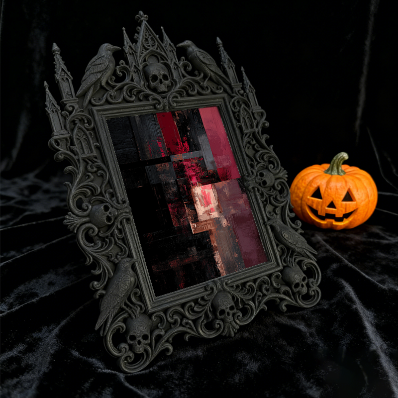 Trend-leading Gothic Dark-style Photo Frame | Gothic Garage Man Cave Decor, Photo Ornament, Dual-use Display, Wear-resistant Frame