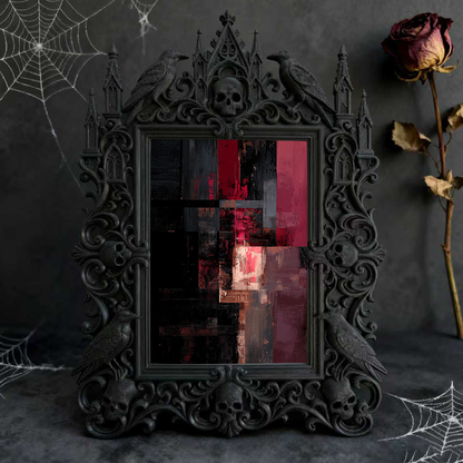 Trend-leading Gothic Dark-style Photo Frame | Gothic Garage Man Cave Decor, Photo Ornament, Dual-use Display, Wear-resistant Frame