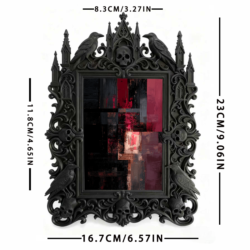 Trend-leading Gothic Dark-style Photo Frame | Gothic Garage Man Cave Decor, Photo Ornament, Dual-use Display, Wear-resistant Frame