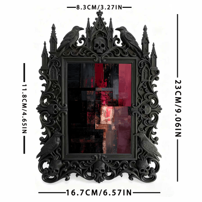 Trend-leading Gothic Dark-style Photo Frame | Gothic Garage Man Cave Decor, Photo Ornament, Dual-use Display, Wear-resistant Frame