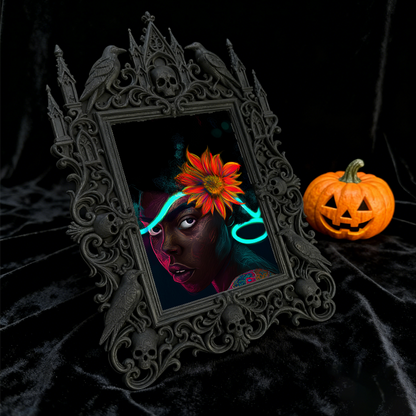 Must-own Gothic Dark-style Photo Frame | Paranormal Themed Guest Room Decor, Photo Ornament, Wall-mountable & Tabletop, Elegant Frame