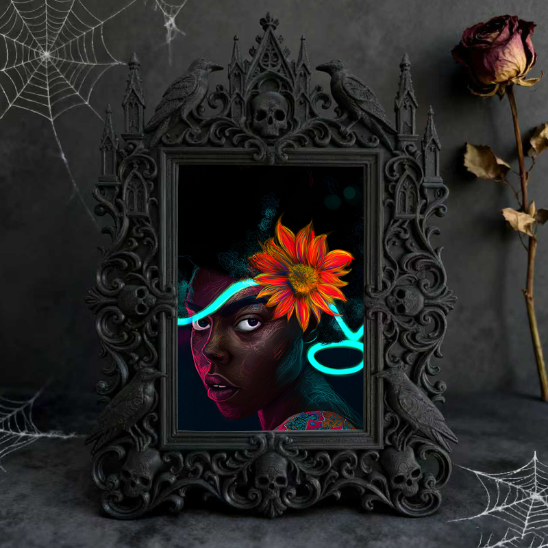 Must-own Gothic Dark-style Photo Frame | Paranormal Themed Guest Room Decor, Photo Ornament, Wall-mountable & Tabletop, Elegant Frame
