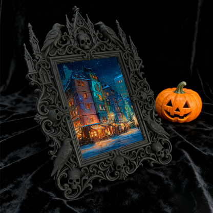 Sought-after Gothic Dark-style Photo Frame | Gothic Pet Bedside Decor, Photo Ornament, Dual-use Display, Cute Frame