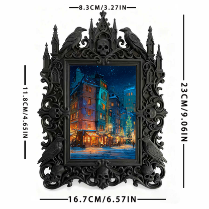 Sought-after Gothic Dark-style Photo Frame | Gothic Pet Bedside Decor, Photo Ornament, Dual-use Display, Cute Frame