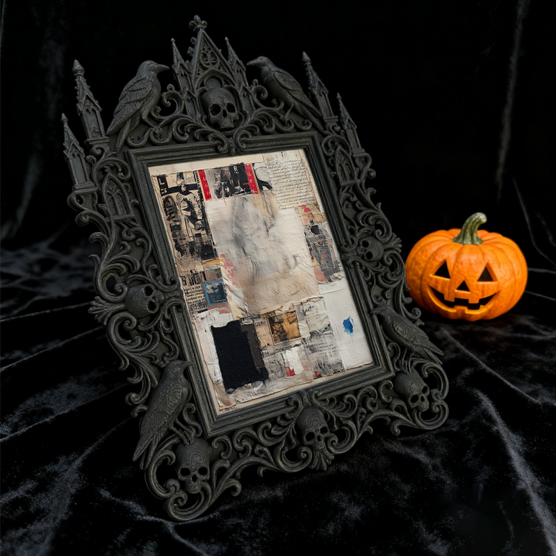Sturdy-built Gothic Dark-style Photo Frame | Dark Academia Dorm Wall Decor, Photo Ornament, Wall/Table Dual-use, Eco-friendly Frame