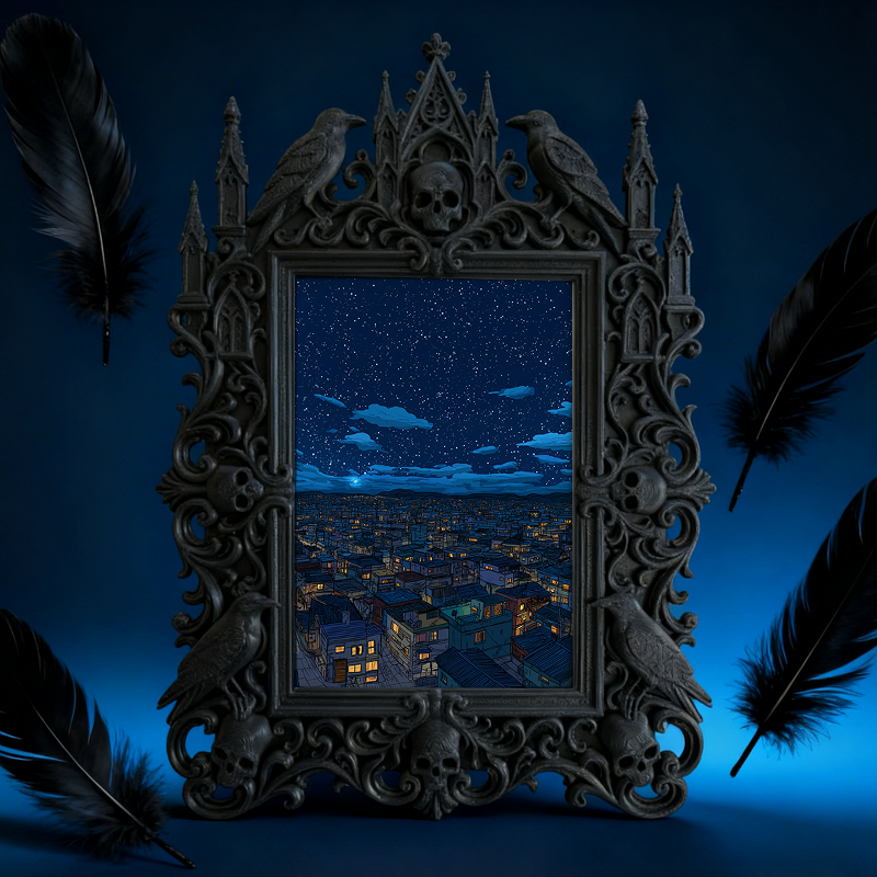 Collector-top-pick Gothic Dark-style Photo Frame | Vampire Themed Living Room Decor, Photo Ornament, Dual-use Display, Sturdy Frame