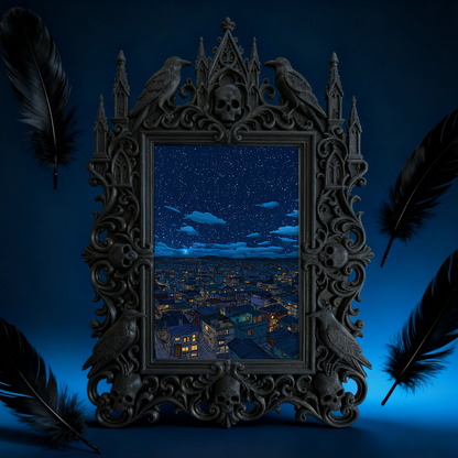 Collector-top-pick Gothic Dark-style Photo Frame | Vampire Themed Living Room Decor, Photo Ornament, Dual-use Display, Sturdy Frame