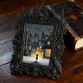 Cute-spooky Gothic Dark-style Photo Frame | Gothic Backyard Patio Decor, Photo Ornament, Wall/Table Dual-use, Rustic Frame