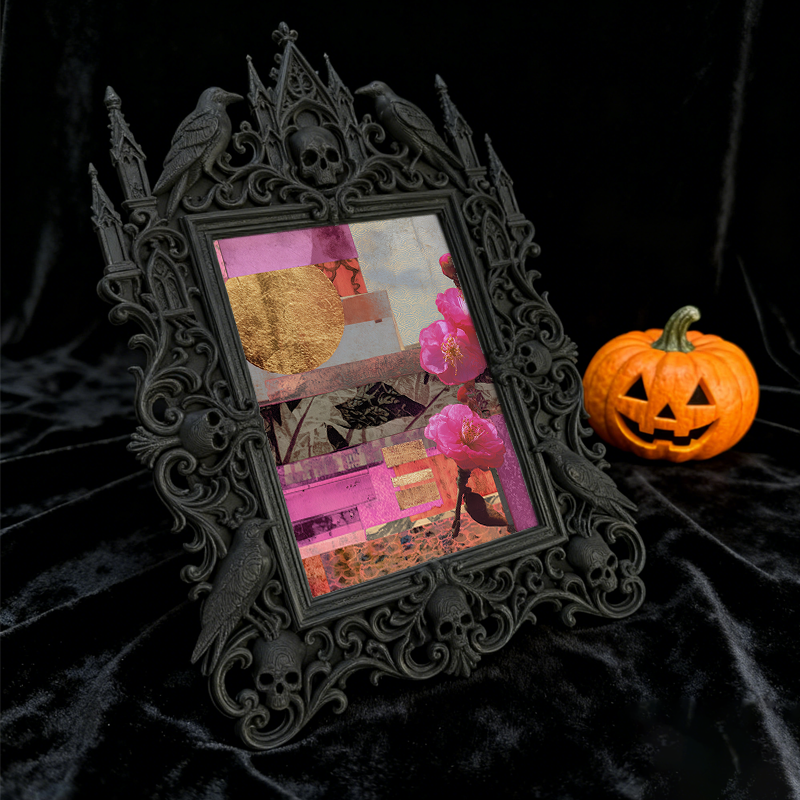 Viral-sensation Gothic Dark-style Photo Frame | Gothic Handmade Scented Wax Tablet Shop Decor, Photo Ornament, Wall-mountable & Tabletop, Pl