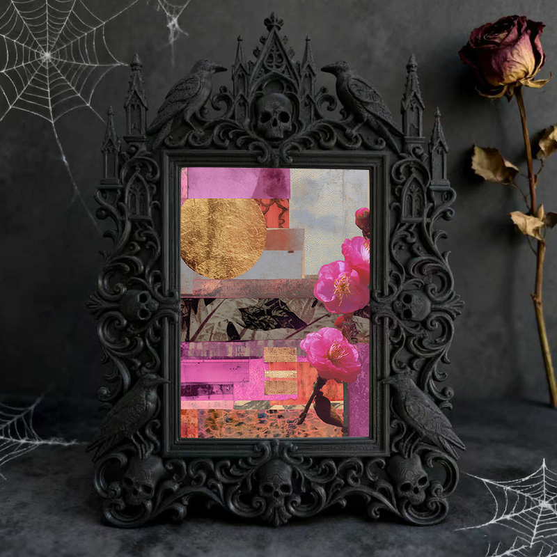 Viral-sensation Gothic Dark-style Photo Frame | Gothic Handmade Scented Wax Tablet Shop Decor, Photo Ornament, Wall-mountable & Tabletop, Pl