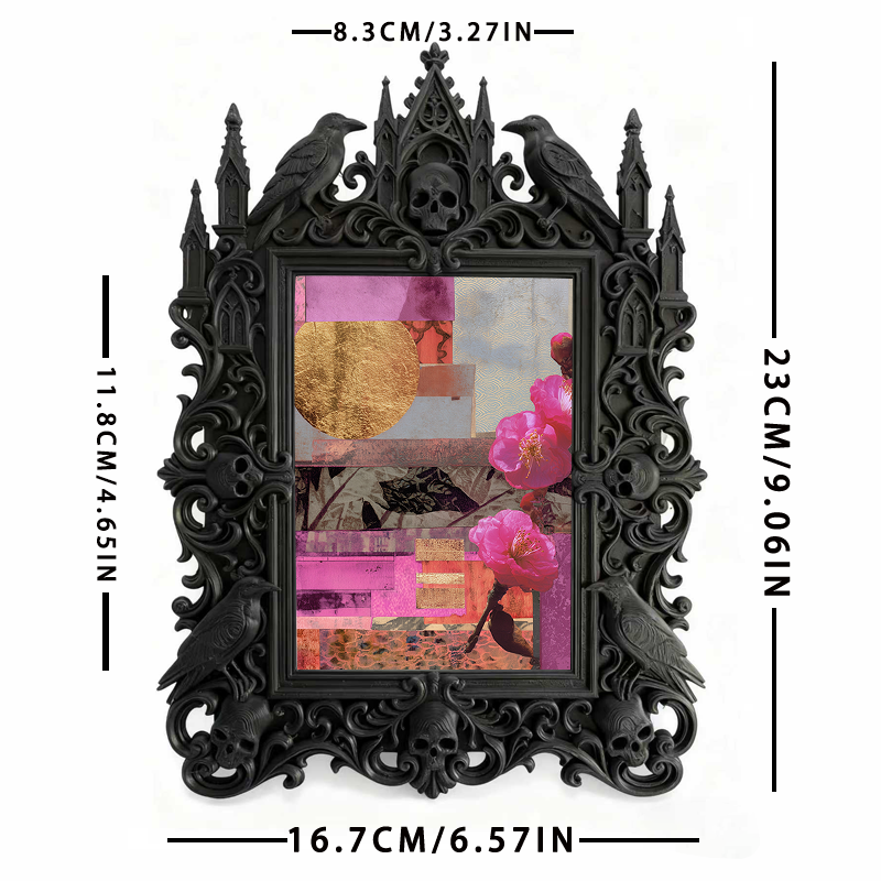 Viral-sensation Gothic Dark-style Photo Frame | Gothic Handmade Scented Wax Tablet Shop Decor, Photo Ornament, Wall-mountable & Tabletop, Pl
