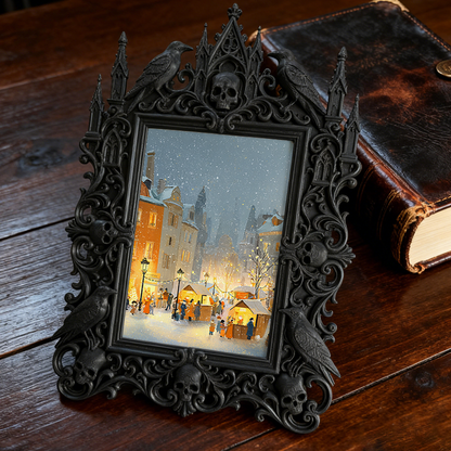 High-demand-gem Gothic Dark-style Photo Frame | Gothic Matte Liquid Lipstick Shop Counter Decor, Photo Ornament, Wall-mountable & Tabletop, 