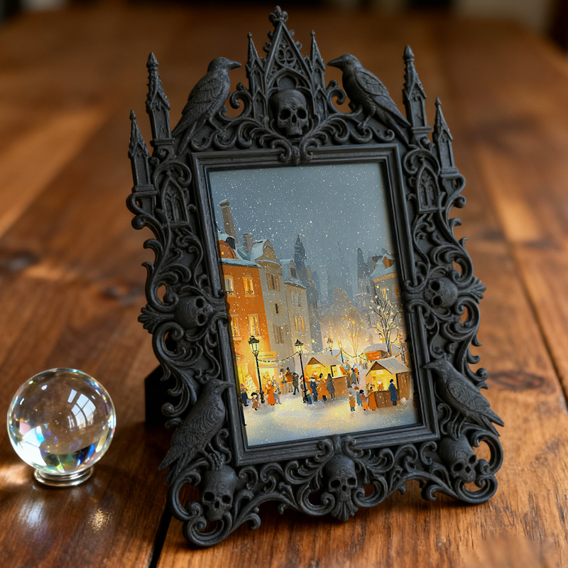 High-demand-gem Gothic Dark-style Photo Frame | Gothic Matte Liquid Lipstick Shop Counter Decor, Photo Ornament, Wall-mountable & Tabletop, 