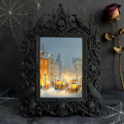 High-demand-gem Gothic Dark-style Photo Frame | Gothic Matte Liquid Lipstick Shop Counter Decor, Photo Ornament, Wall-mountable & Tabletop, 