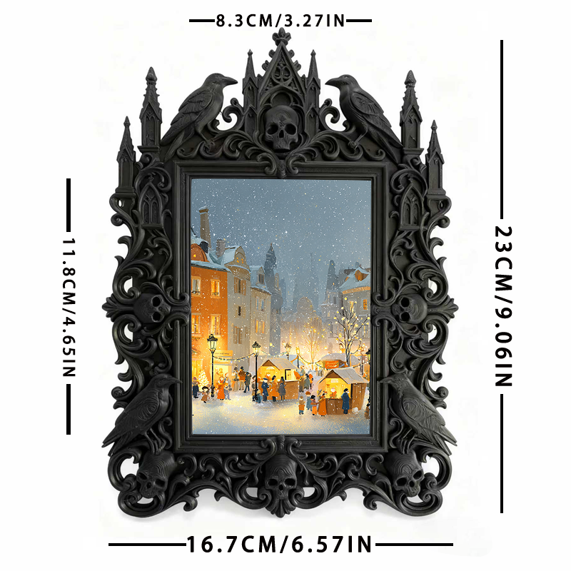 High-demand-gem Gothic Dark-style Photo Frame | Gothic Matte Liquid Lipstick Shop Counter Decor, Photo Ornament, Wall-mountable & Tabletop, 