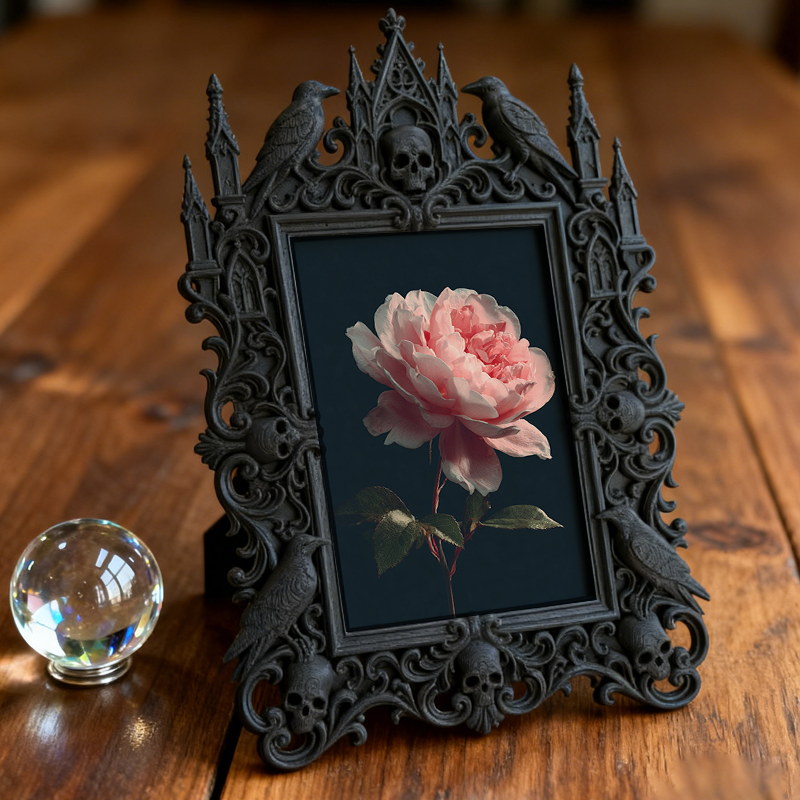 Trend-forward Gothic Dark-style Photo Frame | Punk Rock Band Merchandise Pop-up Decor, Photo Ornament, Wall/Table Dual-use, Eco-friendly Fra