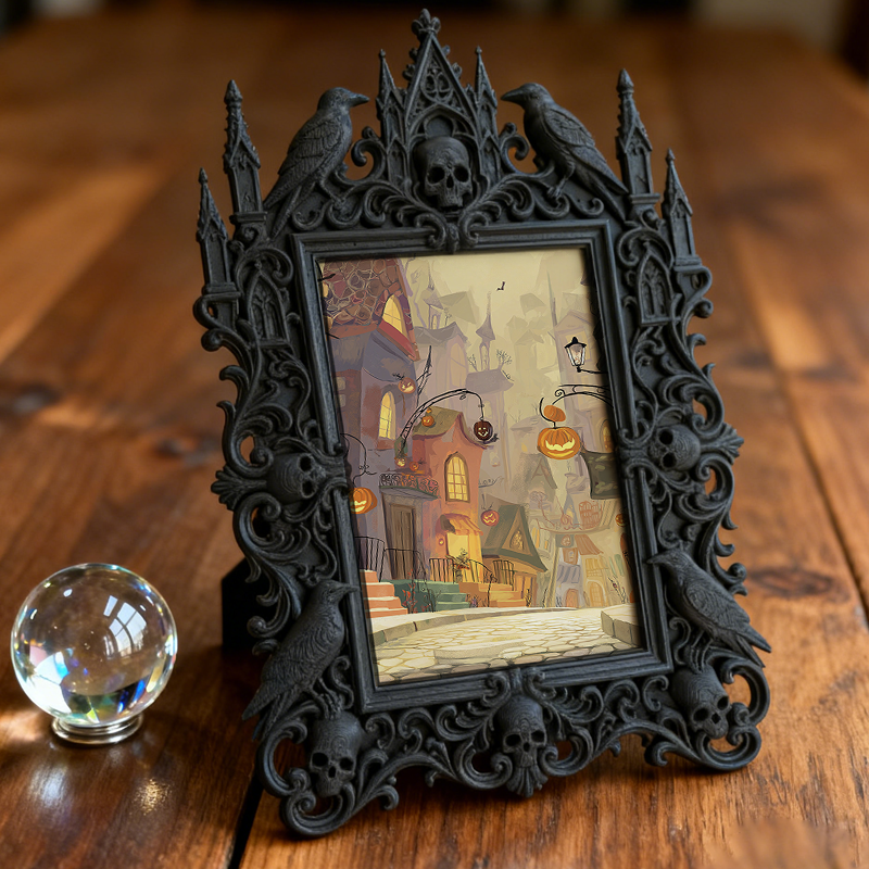 Insta-viral Gothic Dark-style Photo Frame | Gothic Eyelash Storage Box Shop Display Decor, Photo Ornament, Wall-mountable & Tabletop, High-g