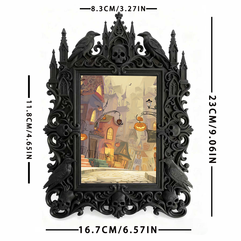 Insta-viral Gothic Dark-style Photo Frame | Gothic Eyelash Storage Box Shop Display Decor, Photo Ornament, Wall-mountable & Tabletop, High-g