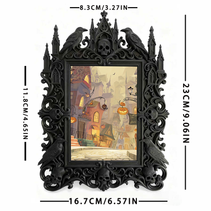 Insta-viral Gothic Dark-style Photo Frame | Gothic Eyelash Storage Box Shop Display Decor, Photo Ornament, Wall-mountable & Tabletop, High-g