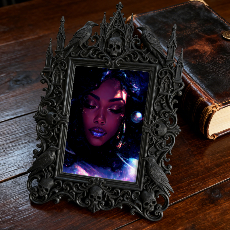Hard-to-come-by Gothic Dark-style Photo Frame | Vampire Cosplay Prosthetic Shop Decor, Photo Ornament, Wall/Table Dual-use, Artistic Frame