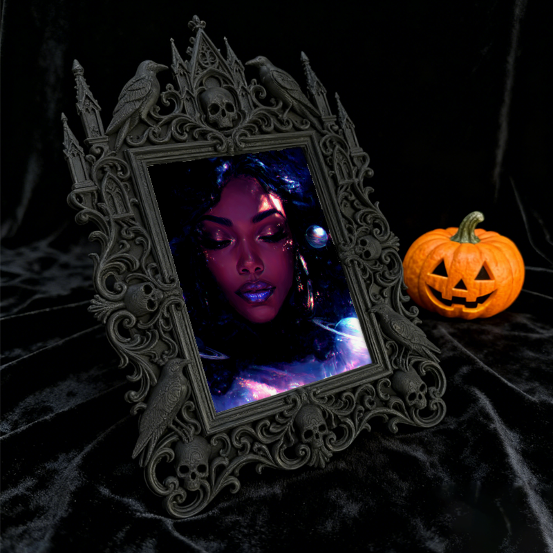Hard-to-come-by Gothic Dark-style Photo Frame | Vampire Cosplay Prosthetic Shop Decor, Photo Ornament, Wall/Table Dual-use, Artistic Frame