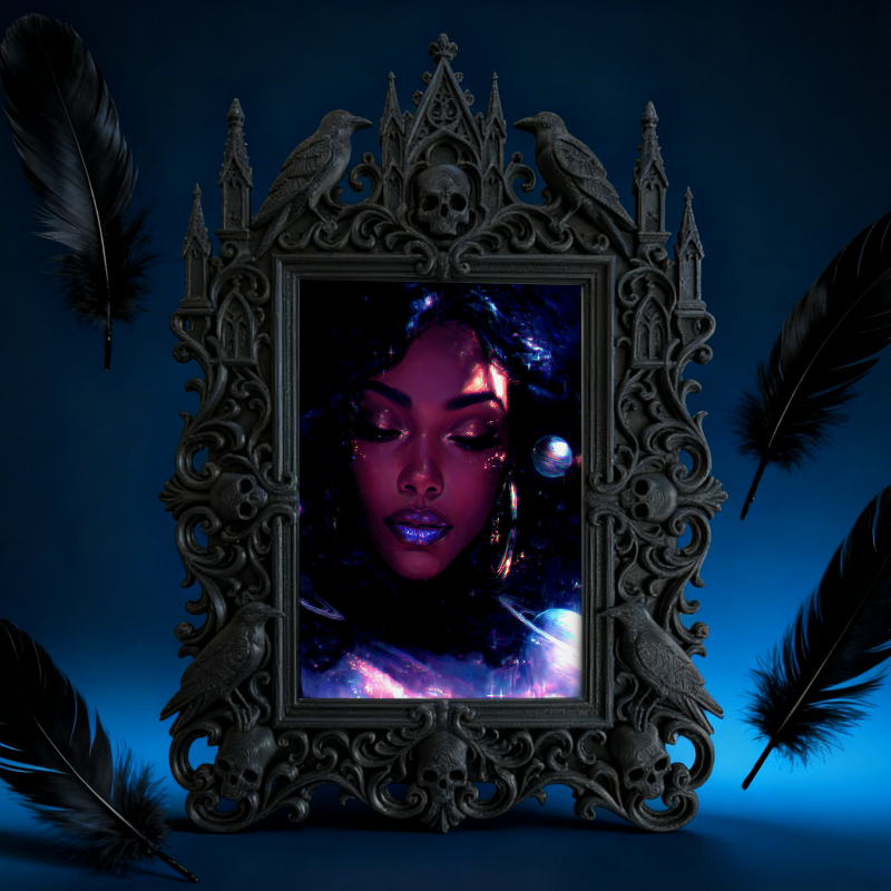 Hard-to-come-by Gothic Dark-style Photo Frame | Vampire Cosplay Prosthetic Shop Decor, Photo Ornament, Wall/Table Dual-use, Artistic Frame