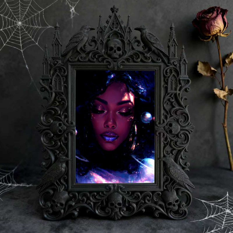 Hard-to-come-by Gothic Dark-style Photo Frame | Vampire Cosplay Prosthetic Shop Decor, Photo Ornament, Wall/Table Dual-use, Artistic Frame