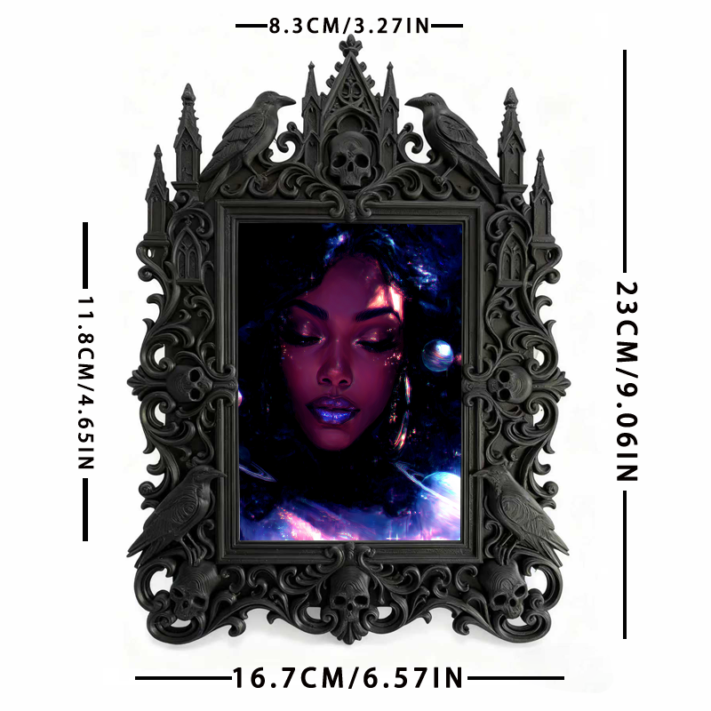 Hard-to-come-by Gothic Dark-style Photo Frame | Vampire Cosplay Prosthetic Shop Decor, Photo Ornament, Wall/Table Dual-use, Artistic Frame