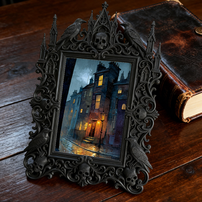 Sturdy-reliable Gothic Dark-style Photo Frame | Gothic Custom Leather Notebook Shop Decor, Photo Ornament, Dual-use Display, Wear-resistant 