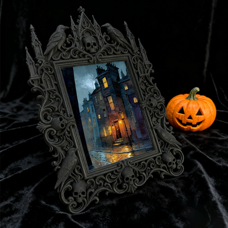 Sturdy-reliable Gothic Dark-style Photo Frame | Gothic Custom Leather Notebook Shop Decor, Photo Ornament, Dual-use Display, Wear-resistant 