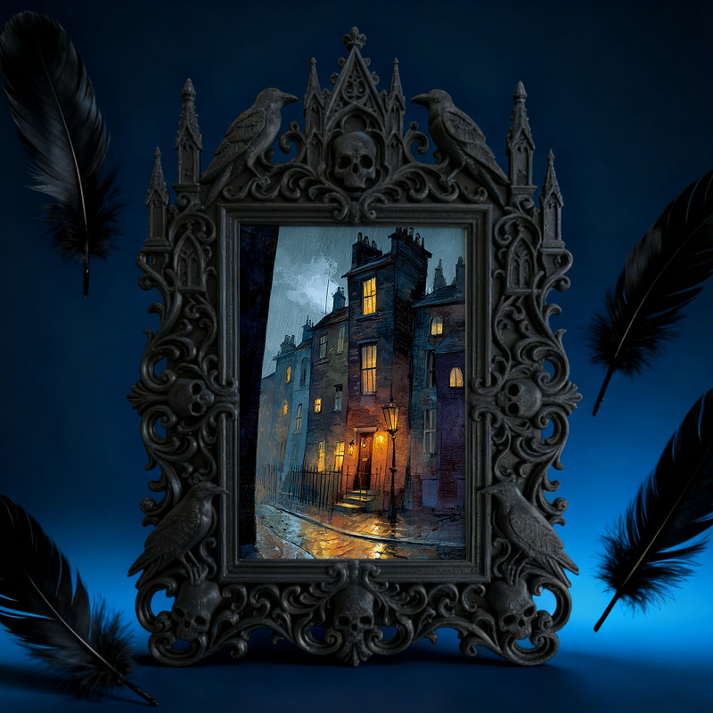 Sturdy-reliable Gothic Dark-style Photo Frame | Gothic Custom Leather Notebook Shop Decor, Photo Ornament, Dual-use Display, Wear-resistant 