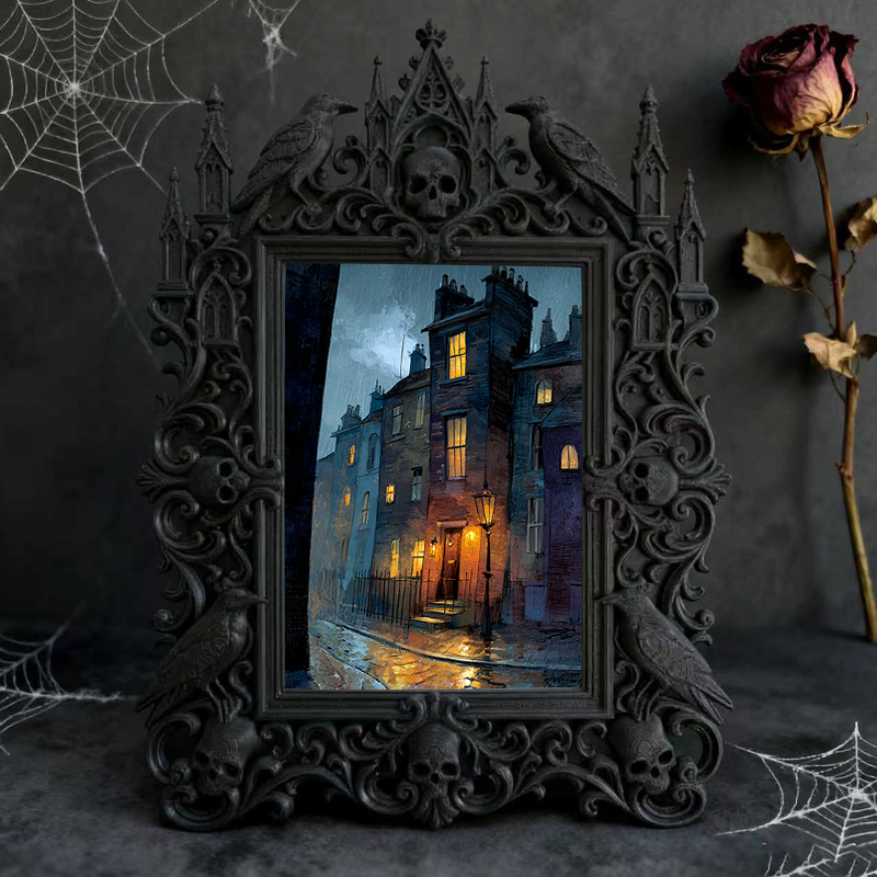 Sturdy-reliable Gothic Dark-style Photo Frame | Gothic Custom Leather Notebook Shop Decor, Photo Ornament, Dual-use Display, Wear-resistant 