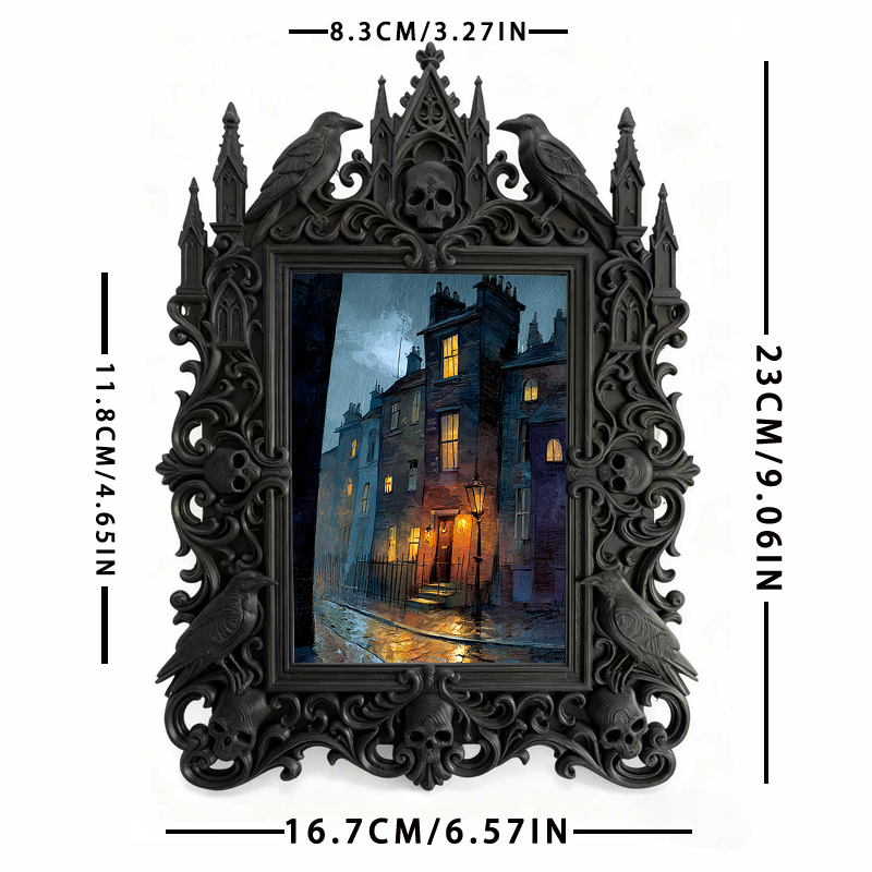 Sturdy-reliable Gothic Dark-style Photo Frame | Gothic Custom Leather Notebook Shop Decor, Photo Ornament, Dual-use Display, Wear-resistant 